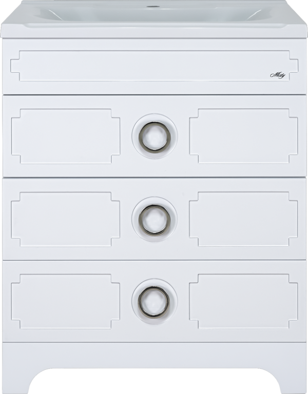 Тумба с раковиной Misty Лейла 60 белая