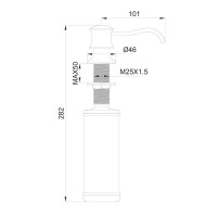 Дозатор Wonzon & Woghand WW-88SD03-BG брашированное золото