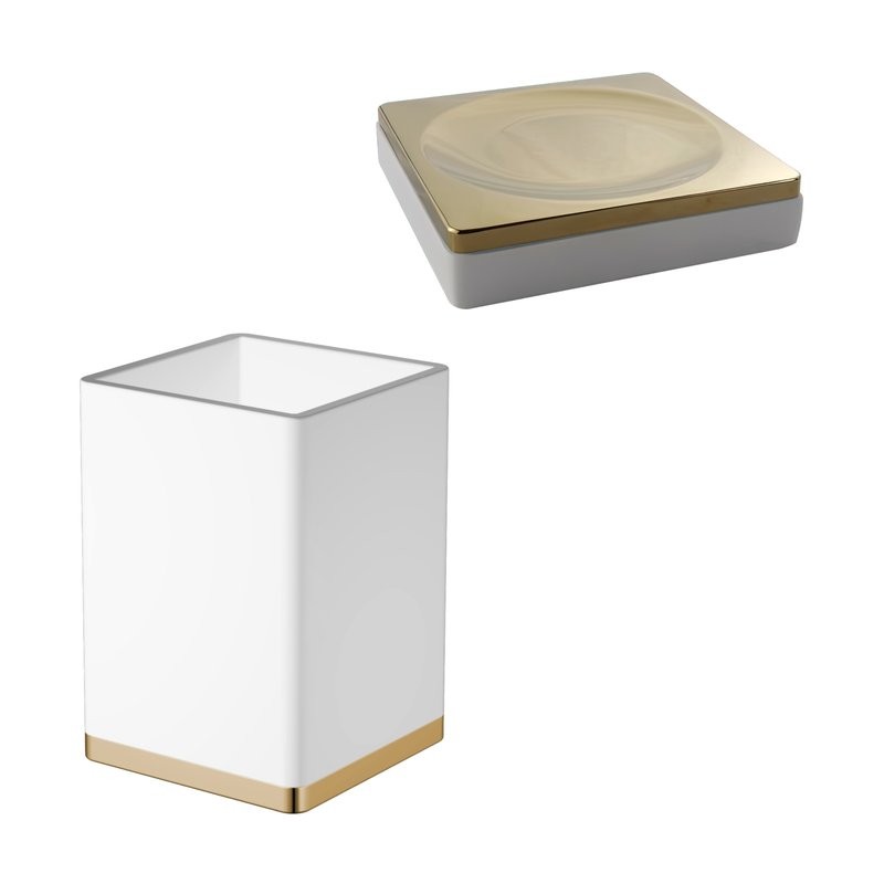 Набор Стакан Boheme 10961-W-G + Мыльница 10960-W-G