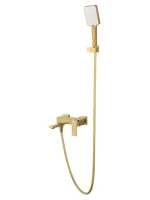 Смеситель для ванны с душем Wonzon & Woghand Cube WW-88639016-BG брашированное золото Смеситель для ванны с душем Wonzon & Woghand Cube WW-88639016-BG брашированное золото