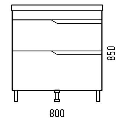 Тумба под раковину без столешницы Corozo Теона Z2 80 белая