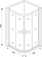 Душевой уголок Good Door Neo R-90-С-CH 90x90 см