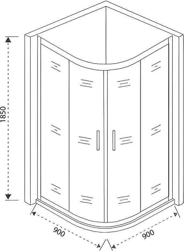 Душевой уголок Good Door Neo R-90-С-CH 90x90 см