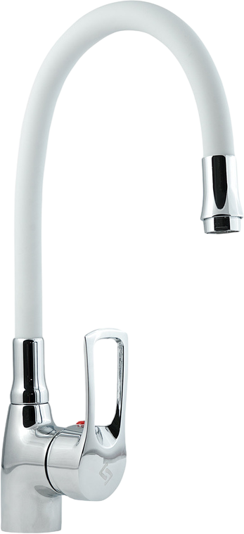 Смеситель для кухни Славен Прораб Ц СЛ-ОД-Ц2Б с гибким изливом, белый