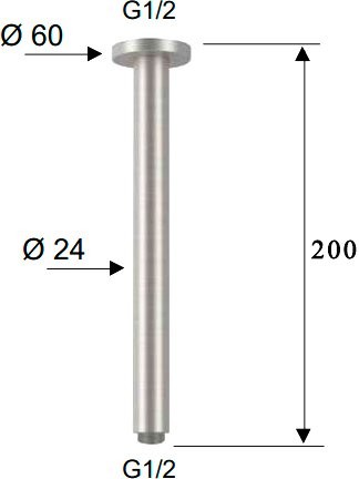 Кронштейн для верхнего душа Remer SS347N20 20 см