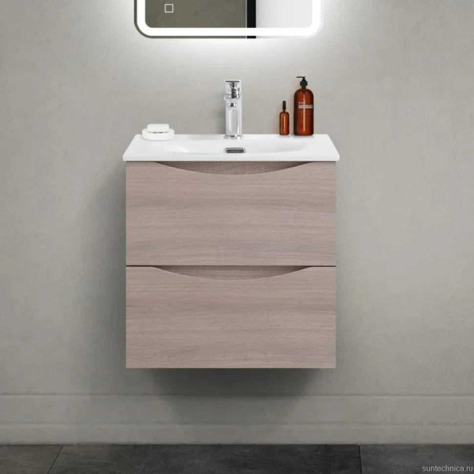 Тумба с раковиной BelBagno Marino-cer-mini 50 подвесная, rovere grigio