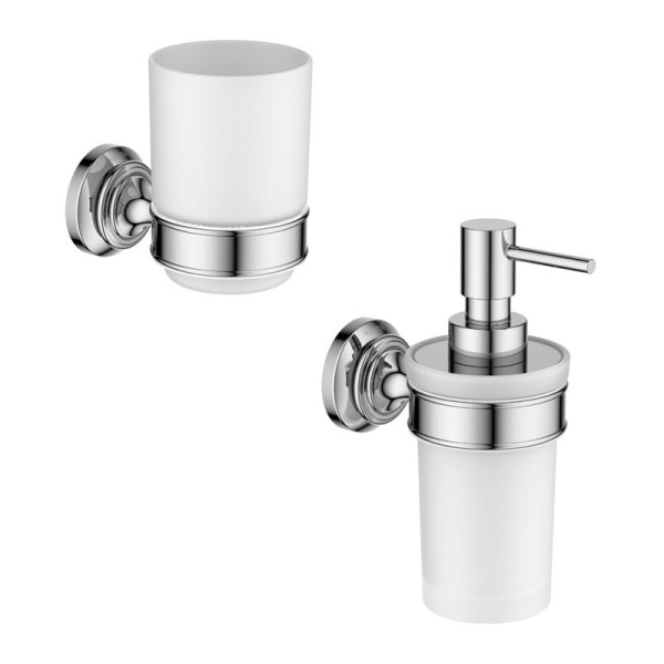 Набор Стакан AQUATEK Классик AQ4504CR + Дозатор AQ4505CR