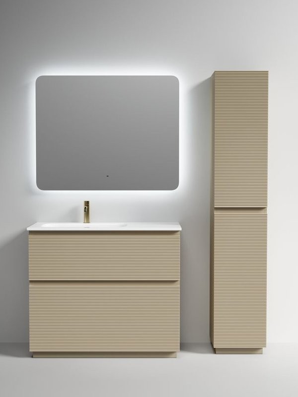 Мебель для ванной комнаты Sancos Folk Floor 100 левая напольная, капучино, раковина CN7014