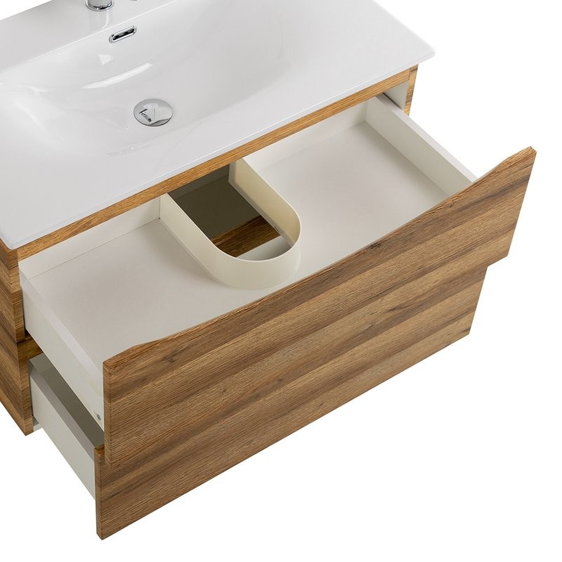 Тумба с раковиной BelBagno Marino-cer-n 90 подвесная, rovere rustico