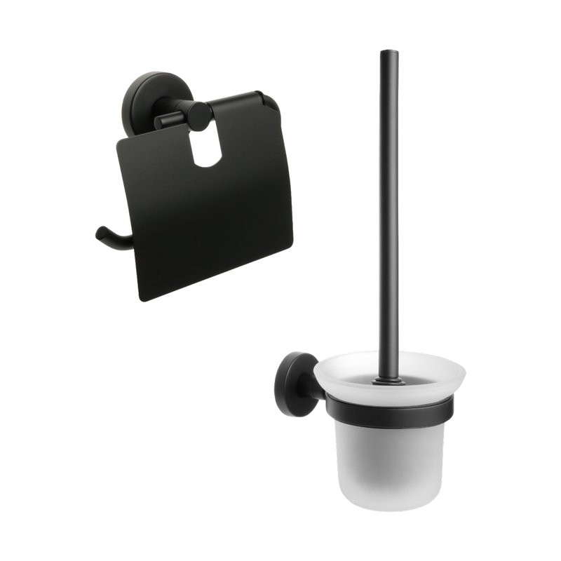 Набор Держатель Fixsen Comfort Black 86010 + Ершик 86013