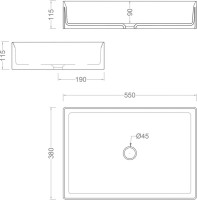 Накладная раковина ArtCeram Scalino 55 grigio oliva