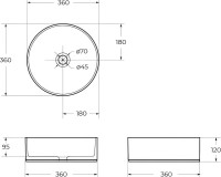 Накладная раковина BelBagno BB1357 накладная