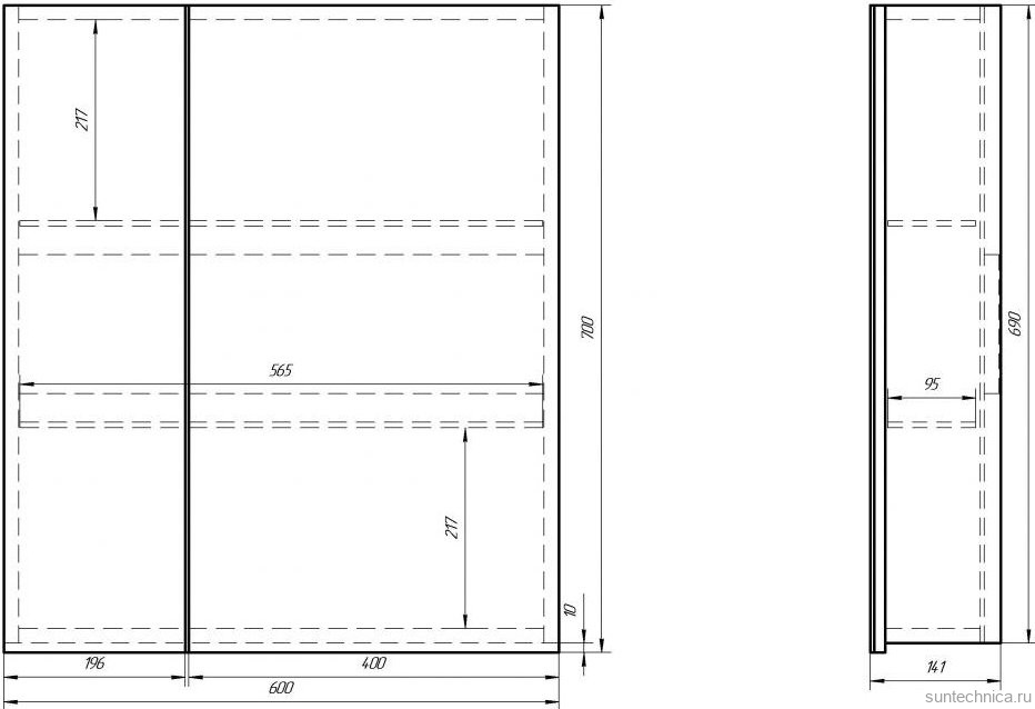 Зеркало-шкаф Dreja Almi 60
