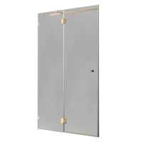 Душевая дверь в нишу Wasserkraft Ems 76H05L-TXG 120 см, текстурное стекло, фурнитура золото