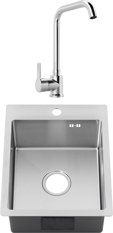 Комплект Мойка Melana + Смеситель MEGA Ege MG-PL10 хром