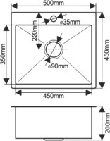 Комплект Мойка Melana + Смеситель MEGA Ege MG-PL10 хром
