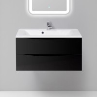Тумба с раковиной BelBagno Marino 90 nero lucido