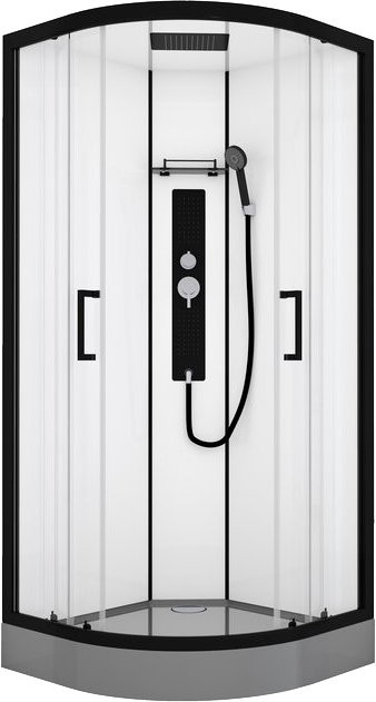 Душевая кабина Black&White Galaxy G8001 900х900х2150, с низким поддоном