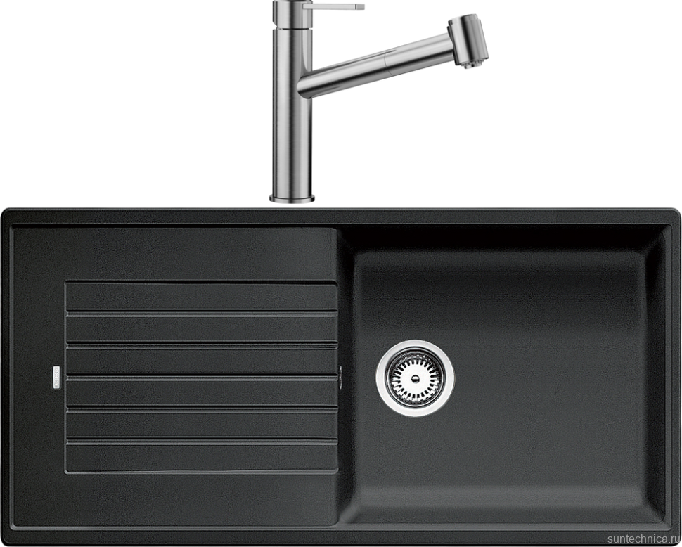 Комплект Мойка Blanco Zia XL 6S 517568 антрацит + Смеситель Ambis-S 523119