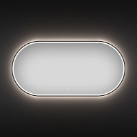 Зеркало Wellsee 7 Rays’ Spectrum 100х55 с фронтальной подсветкой, черное матовое