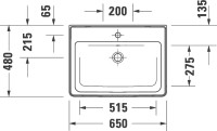 Мебельная раковина Duravit D-Neo 2367650000