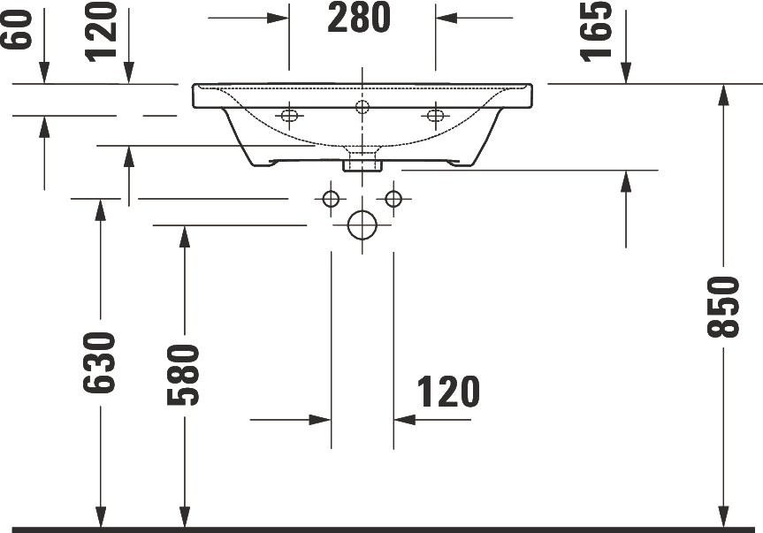 Мебельная раковина Duravit D-Neo 2367650000