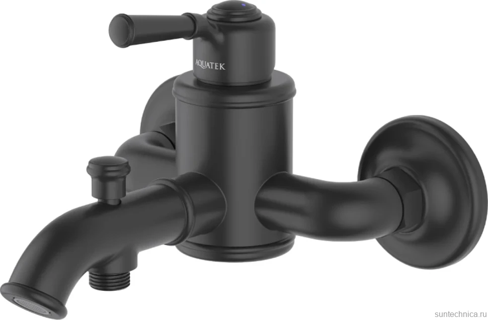 Смеситель для ванны с душем AQUATEK Классик AQ1540MB матовый черный