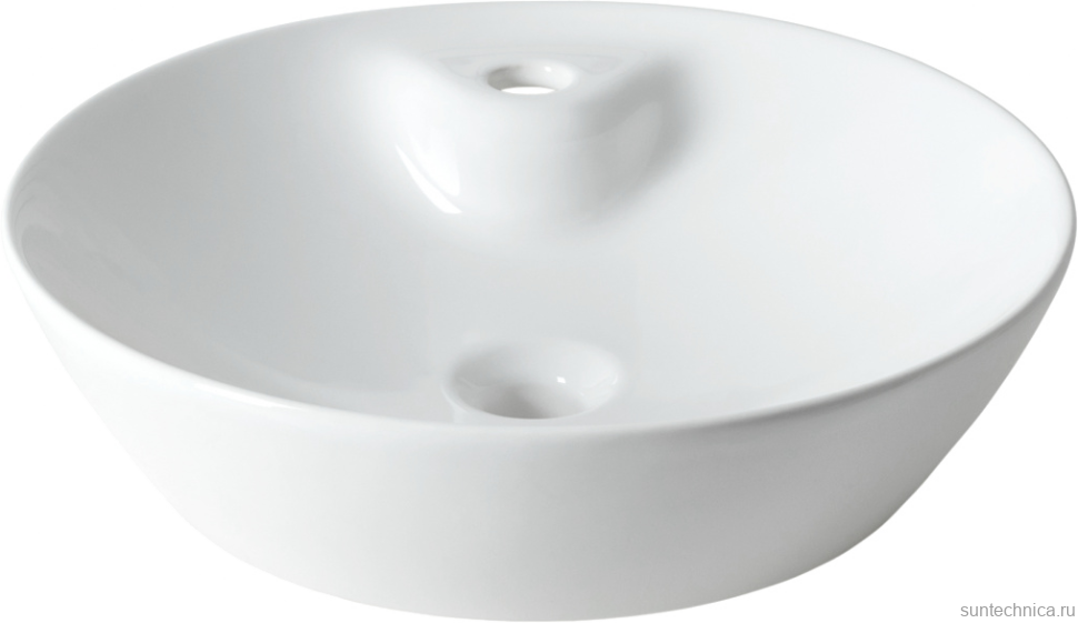 Накладная раковина Allen Brau Fantasy Round 45, с отверстием для смесителя, белая
