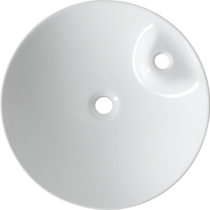 Накладная раковина Allen Brau Fantasy Round 45, с отверстием для смесителя, белая