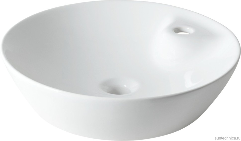 Накладная раковина Allen Brau Fantasy Round 45, с отверстием для смесителя, белая