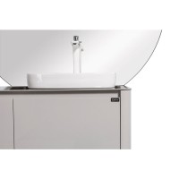 Тумба с раковиной Black&White U915.1600R подвесная, глянцевая серая