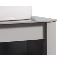 Тумба с раковиной Black&White U915.1600R подвесная, глянцевая серая