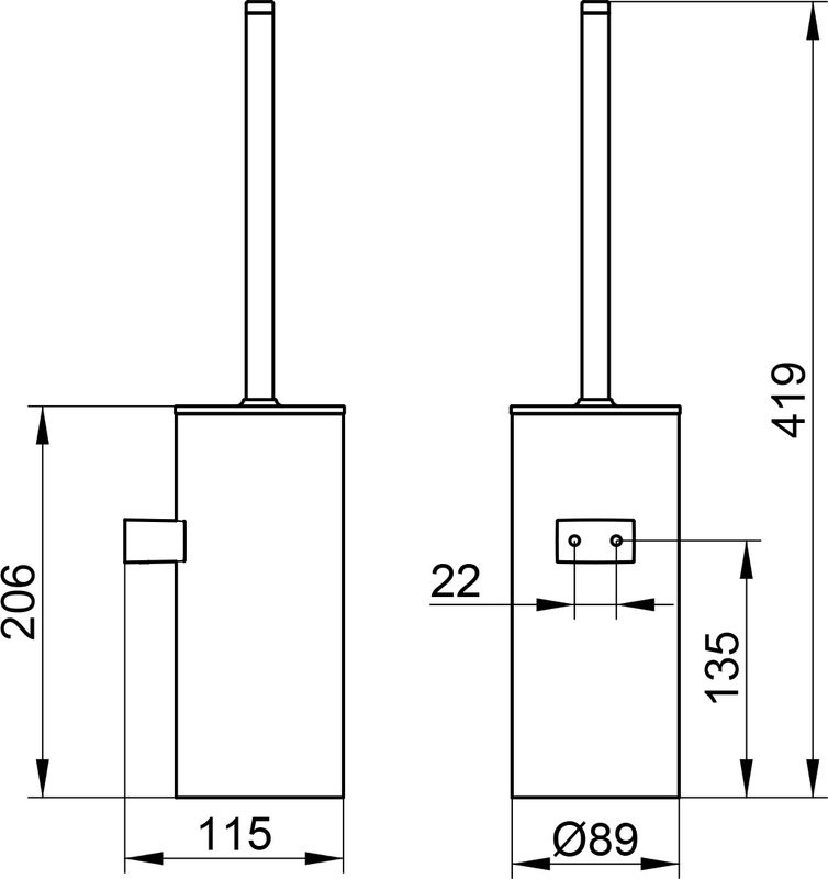 Набор Держатель Keuco Collection Moll 12762010000 + Ершик 12769010100
