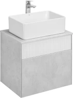 Мебель для ванной комнаты AQUATON Марбл 60 слэйт, белая матовая, раковина 1WH501709