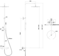 Душевая стойка WHITECROSS Y Y1254GL золото
