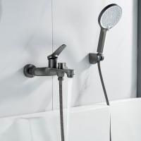 Смеситель для ванны с душем Shevanik S6202T оружейная сталь