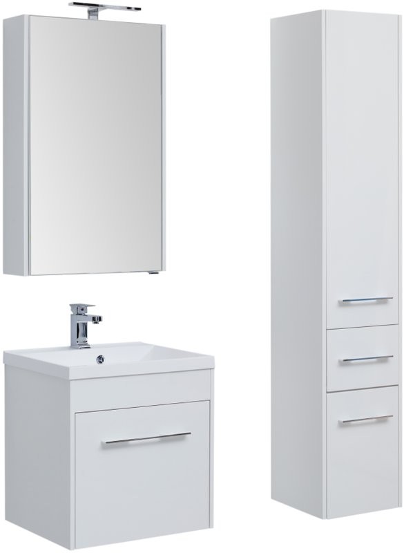 Зеркало-шкаф Aquanet Августа L 58 белое