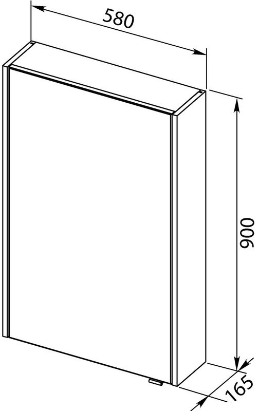 Зеркало-шкаф Aquanet Августа L 58 белое
