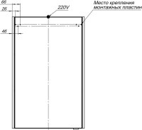 Зеркало-шкаф Aquanet Августа L 58 белое