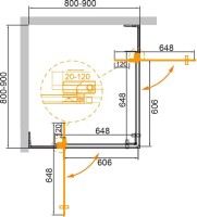Душевой уголок Cezares Slider A 2 80/90 C Cr
