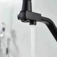 Смеситель для кухни Shevanik S968H с гибким изливом, черный