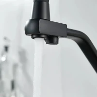 Смеситель для кухни Shevanik S968H с гибким изливом, черный