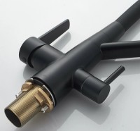 Смеситель для кухни Shevanik S968H с гибким изливом, черный