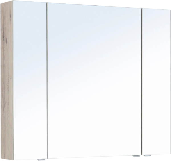 Зеркало-шкаф Aquanet Алвита 90 дуб веллингтон белый