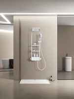Душевая стойка AQUAme AQM8003W белая