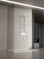 Душевая стойка AQUAme AQM8003W белая