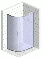 Душевой уголок Kubele DE018 RBG-CLN-BLMT 90х80 Душевой уголок Kubele DE018 RBG-CLN-BLMT 90х80