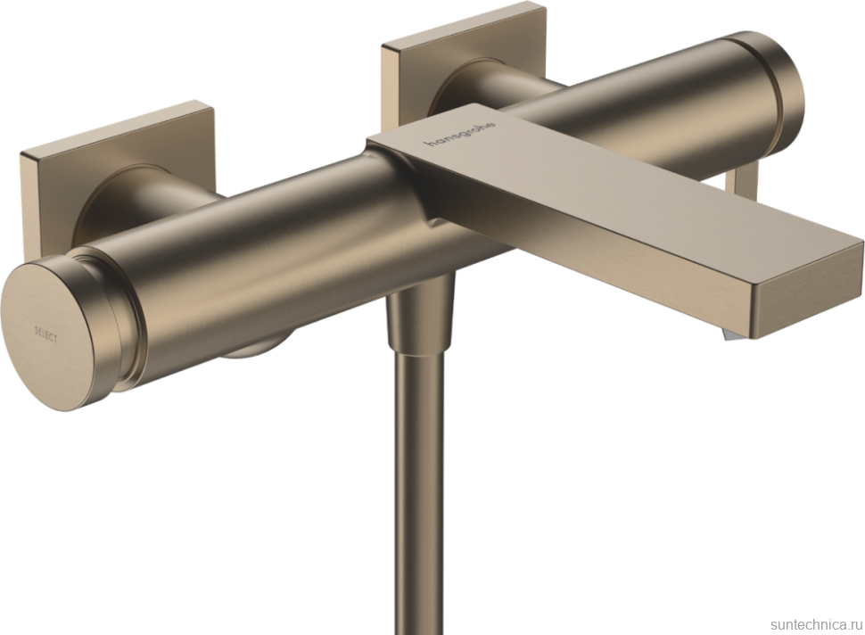 Смеситель для ванны с душем Hansgrohe Tecturis E 73420140 шлифованная бронза