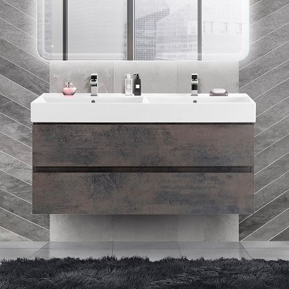 Тумба с раковиной Cezares Molveno 46 120 ossido, с раковиной Cezares CZR-MIL-120-2-LVB