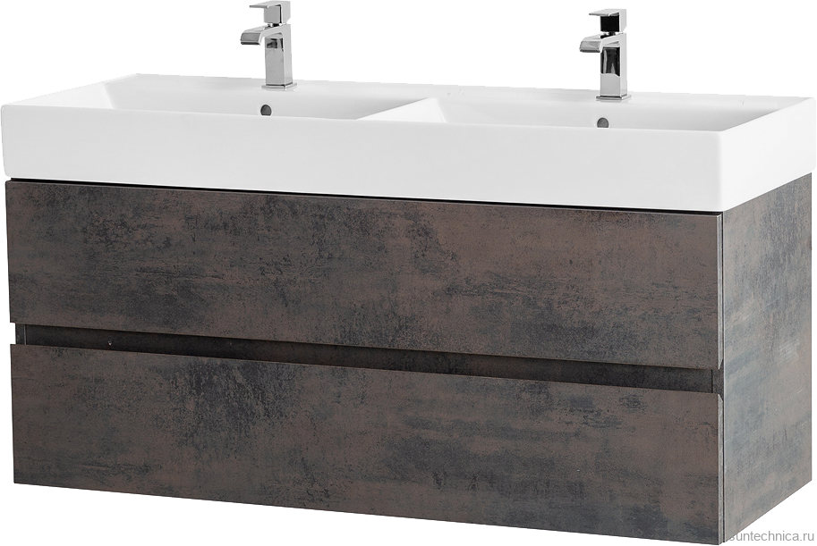 Тумба с раковиной Cezares Molveno 46 120 ossido, с раковиной Cezares CZR-MIL-120-2-LVB